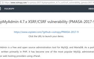 phpMyAdmin 4.7.x CSRF 漏洞利用