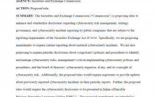 SEC拟新增网络安全方面的强制披露要求